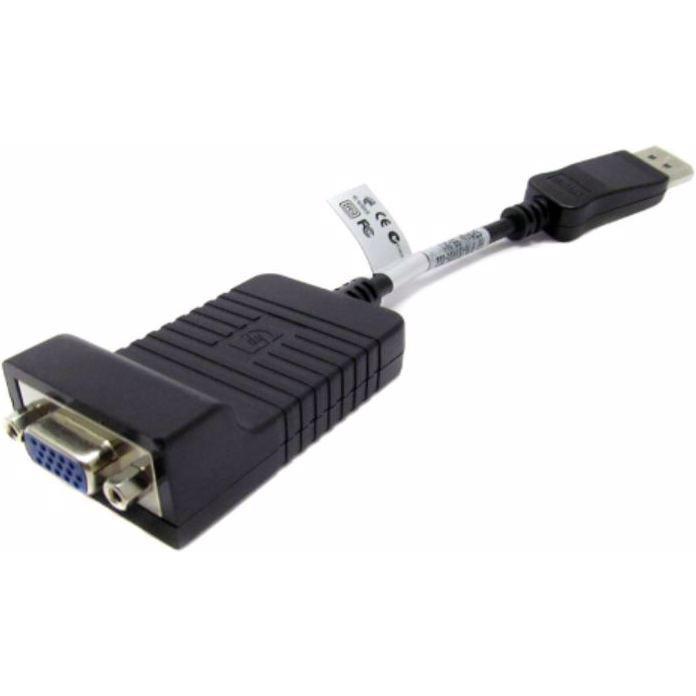 HP DisplayPort — VGA (VGA, 20 cm), Data + Video Adapter, Schwarz