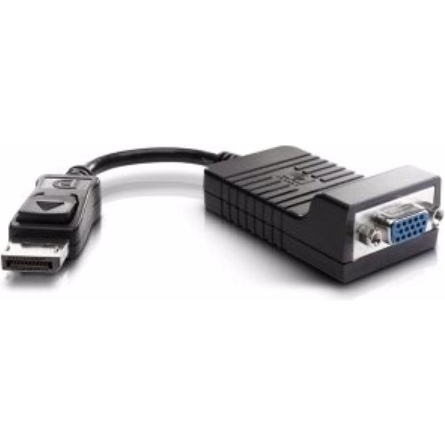Thumbnail - HP DisplayPort — VGA (VGA, 20 cm), Data + Video Adapter, Schwarz