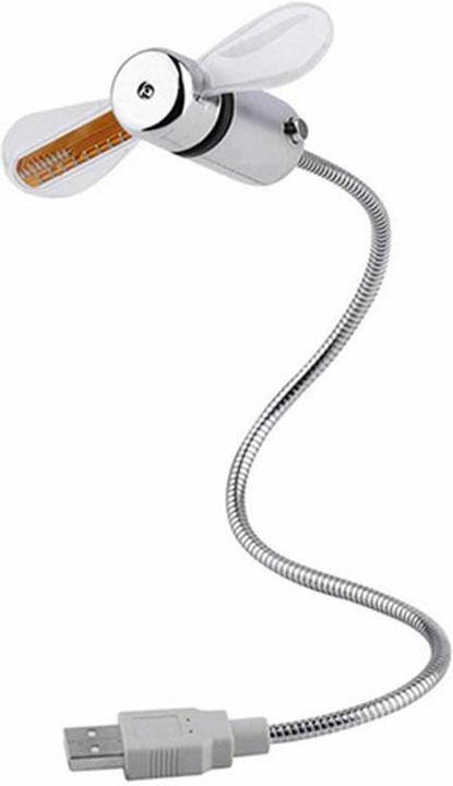 Produktbild PhoneLook Flexibler Ventilator mit USB-A Anschluss Kühlender Ventilator mit Integrierter LED-Uhr
