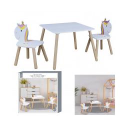 Thumbnail - Home Deco Kids, Kinderstuhl + Kindertisch, tisch und 2 Stühle einhorn lily (Kindersitzgruppe)
