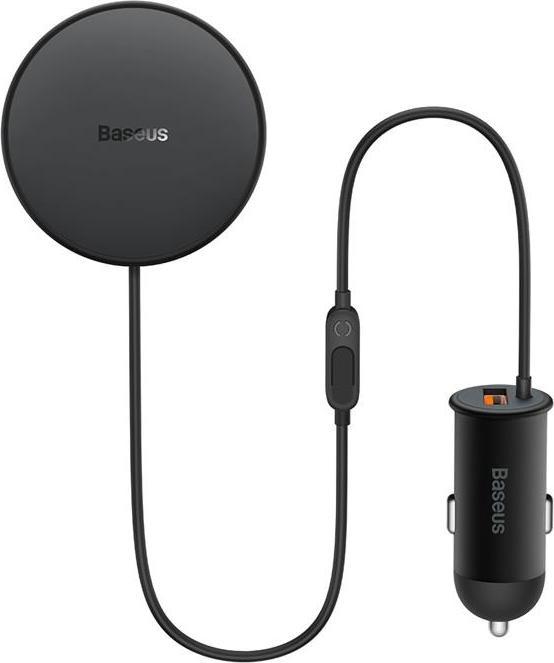 Productafbeelding Baseus Magnetische autotelefoonhouder CW01 aan ventilatierooster met autolader USB-C, 15W + 25W (zwart)