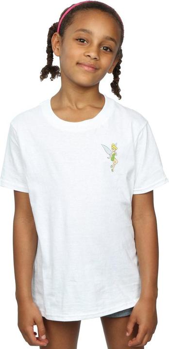 Actual product image Disney Girls Tinkerbell Chest Cotton T-Shirt (140, 146)