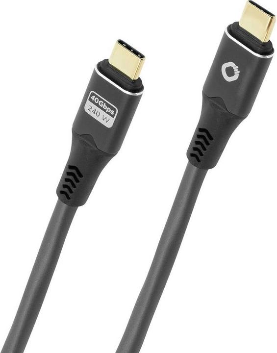 Oehlbach USB TYPE-C Kabel - bis zu 40 Gbps (längenabhängig) 240 W - Innenleiter aus OFC – sauerstofffreiem (0.50 m, 240 W)