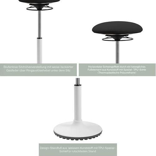 Image du produit Topstar Hocker BBT Coach, Schwarz, Material: Thermoplastisches (52 - 72 cm)