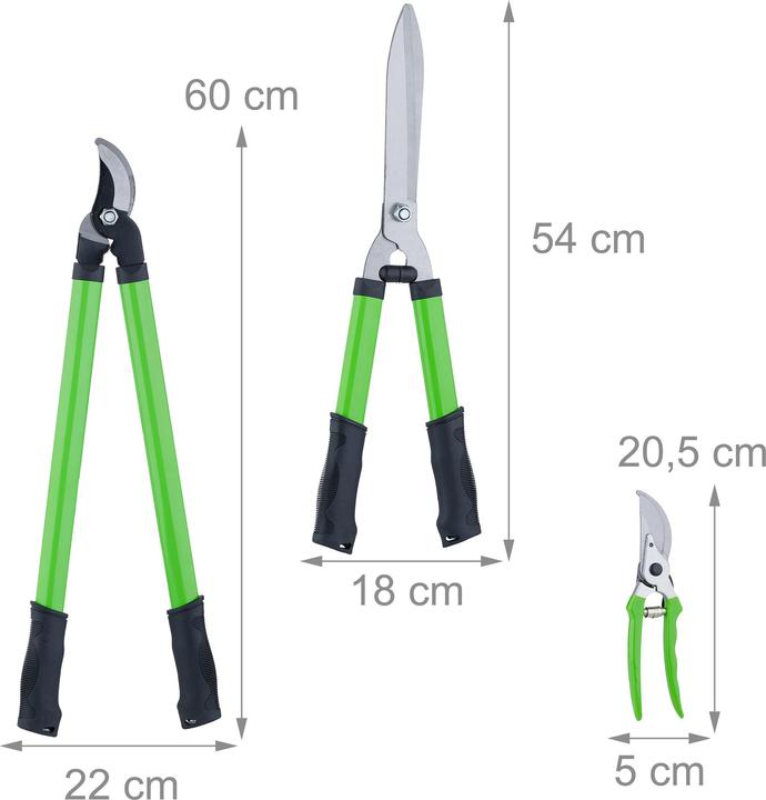 Produktbild Relaxdays 3-tlg. Gartenscheren-Set