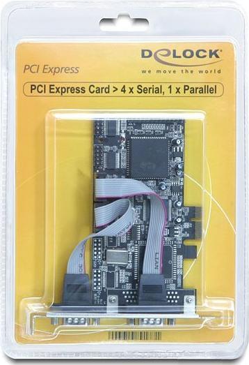 Produktbild Delock PCI Express Karte 4 x Seriell, 1x Parallel