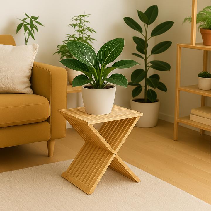 Produktbild Relaxdays GmbH Pflanzenhocker klappbar Bambus