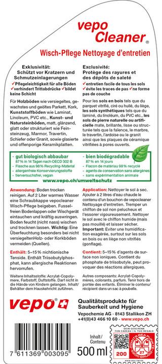 Produktbild Vepocleaner Wisch-Pflege