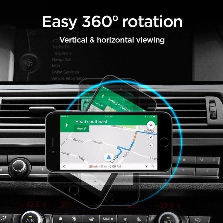Actual product image Spigen car mount holder for CD input QS24 magnetic - black