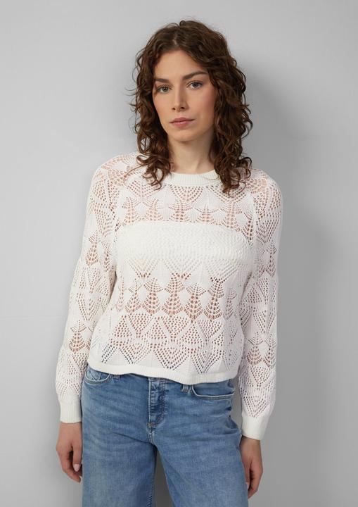 Produktbild s.Oliver Strickpullover Baumwollpullover mit Ajourmuster (L)