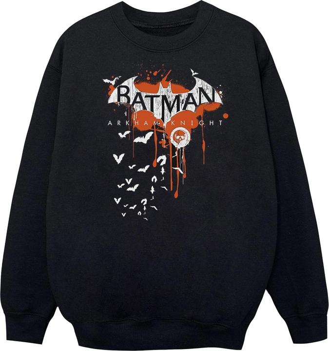 Produktbild Jungen Batman Arkham Knight Halloween Logo Kunst Sweatshirt (140, 146)