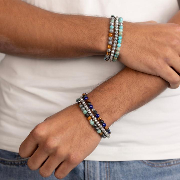 Image du produit Balibay Renas (20.50 cm, œil de tigre, Onyx, Lapis-lazuli, Pierre précieuse, Or 14 carats)
