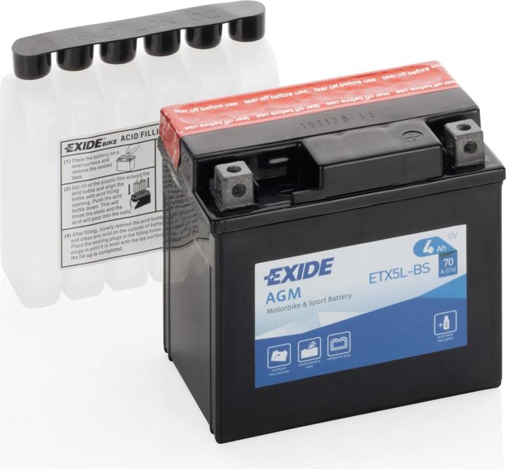 Immagine prodotto Exide Agm Ytx5l-Bs (12 V, 4 Ah, 70 A)