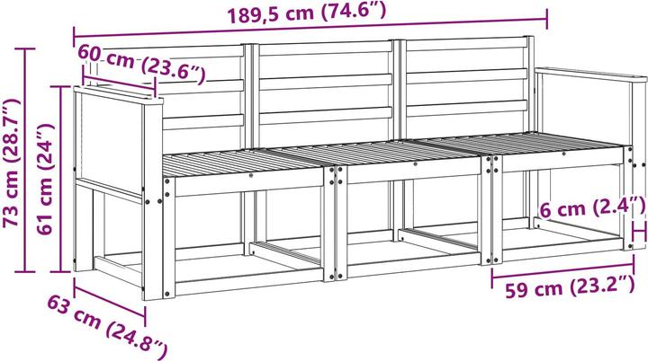 Produktbild vidaXL Outdoor-Sofa