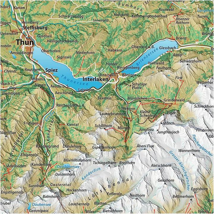 Actual product image Panorama map of Switzerland (2000 pieces)