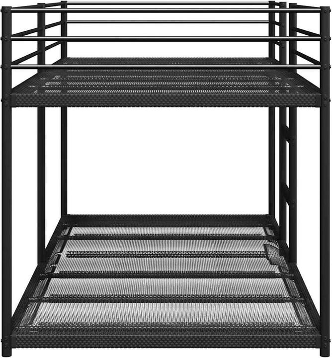 Produktbild vidaXL Etagenbett ohne Matratze Schwarz 80x200 cm Stahl (80 x 200 cm)