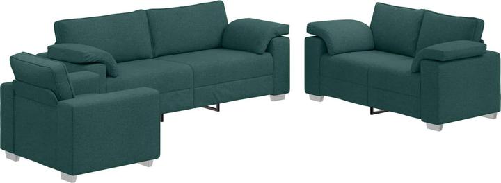 vidaXL Leinen Sofa (2 person sofa, 3-seater)
