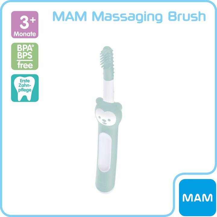 Produktbild MAM Zahnpflege Massage-Zahnbürste Massaging Brush - Min (Weich, 1 x)