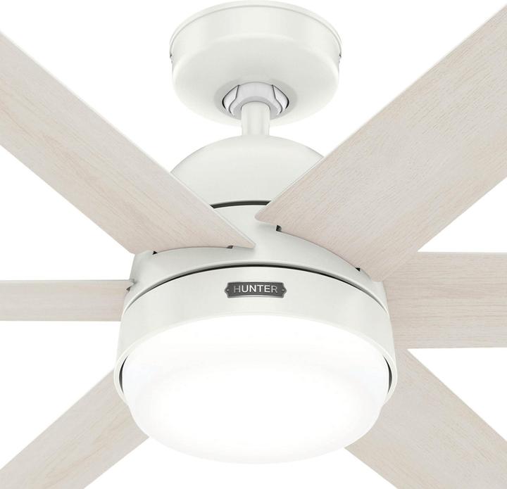 Actual product image Hunter Fans DC Deckenventilator Arete Weiss mit Licht & Fernbedienung (43 dB)
