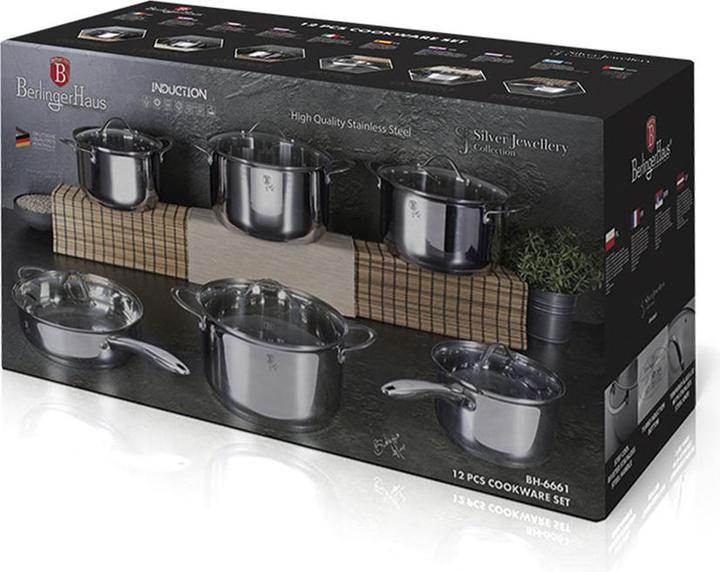 Actual product image BerlingerHaus 12-Piece Cookware Set (Frying pan, Pot, Aluminium, 24 x 27.50 cm)