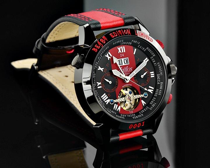 Actual product image Zeitlos Timeless Excellent GMT Beast Limited Edition Black Reference ZL-EBE-10 B (Chronograph, 44 mm)