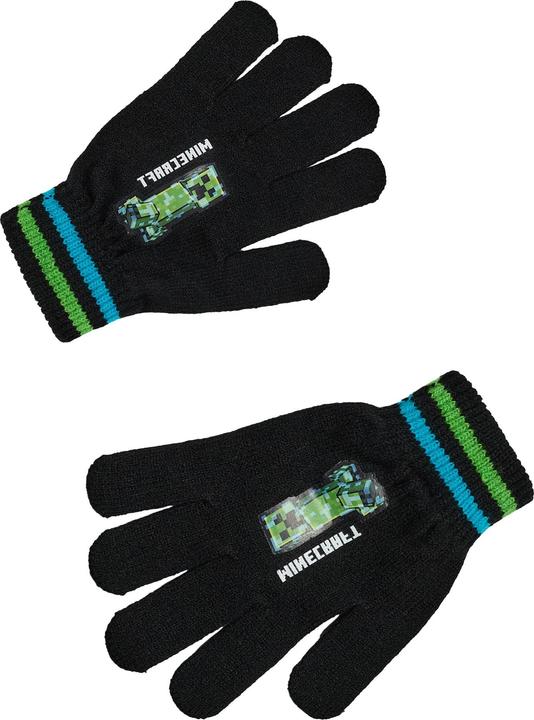 Image du produit Minecraft - Ensemble bonnet et gants motif Creeper - Garçon (Taille unique)