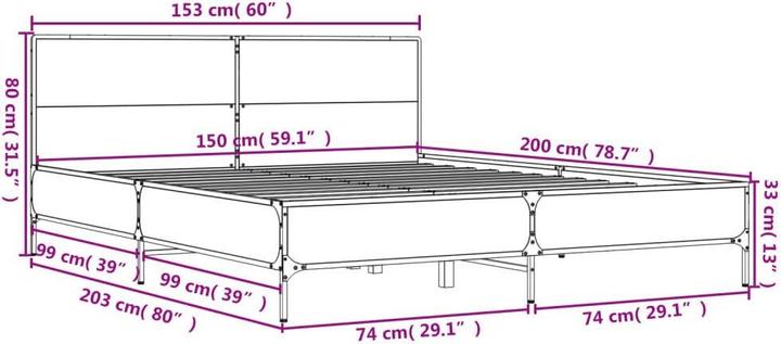 Image du produit vidaXL Bettgestell (150 x 200 cm)