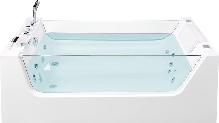 Produktbild Beliani Whirlpool Badewanne weiss freistehend rechteckig 170 x 80 cm OYON (270 l, 170 cm, 80 cm)