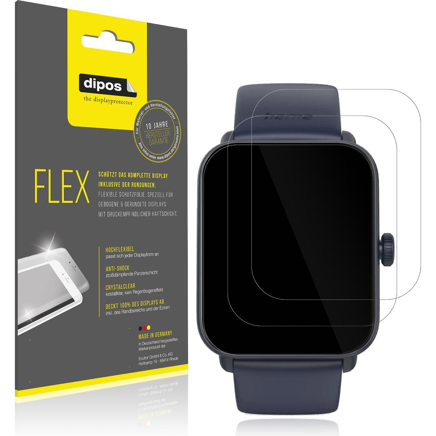Dipos 3D Full Cover Schutzfolie, Smartwatch Schutzfolie, Transparent