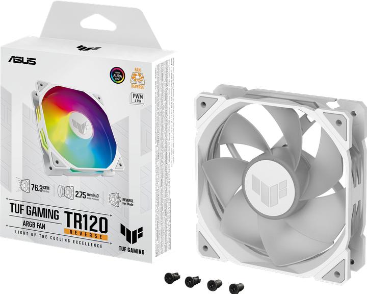 Produktbild ASUS Fan TUF GAMING TR120 FAN ARGB REV WHT (120 mm, 1 x)