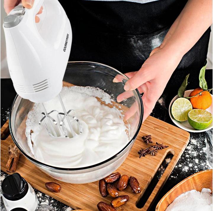 Produktbild Gourmetmaxx Handmixer 250W inkl. Rührbesen Weiss, Motorleistung: 250 (250 W)