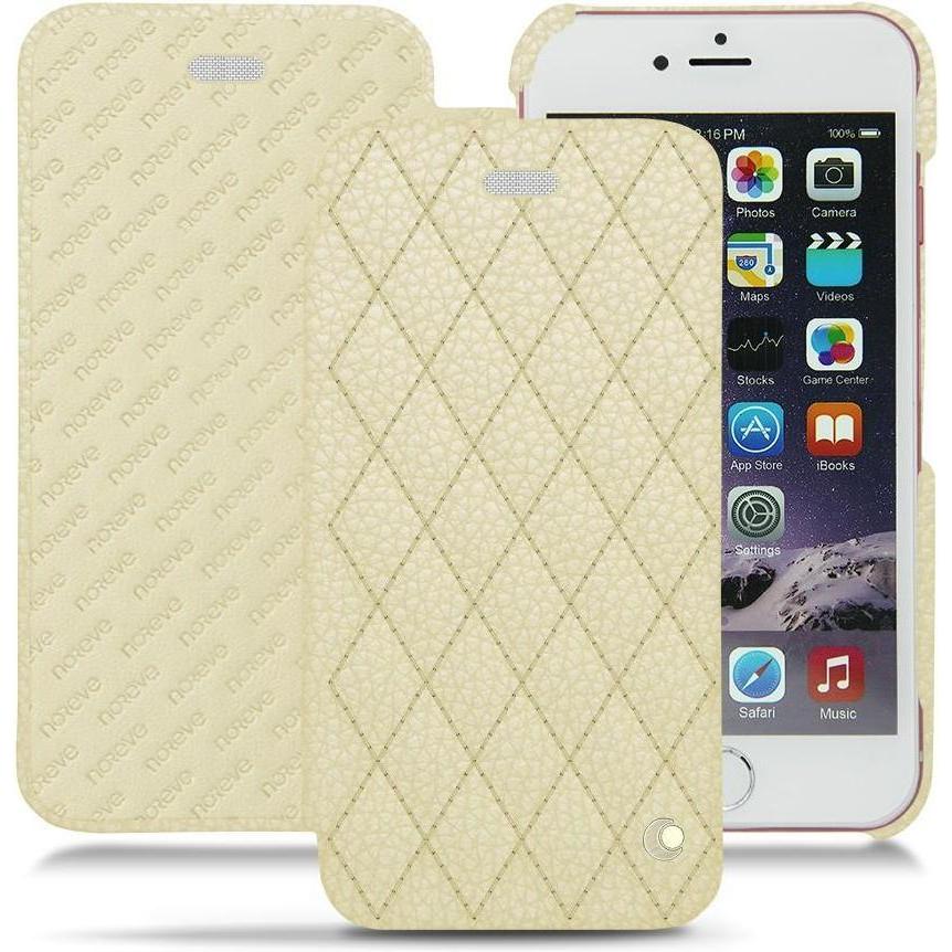 Noreve Lederschutzhülle horizontal (Apple iPhone 6s Plus), Smartphone Hülle, Weiss
