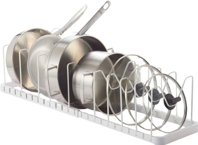 Actual product image Yamazaki Pull-out pot & pan organiser TOWER (Metal, Plastic)