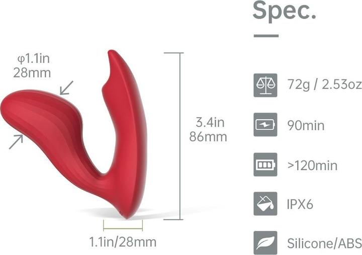 Actual product image Magic Motion Umi Smart Wearable Dual Motor Vibrator