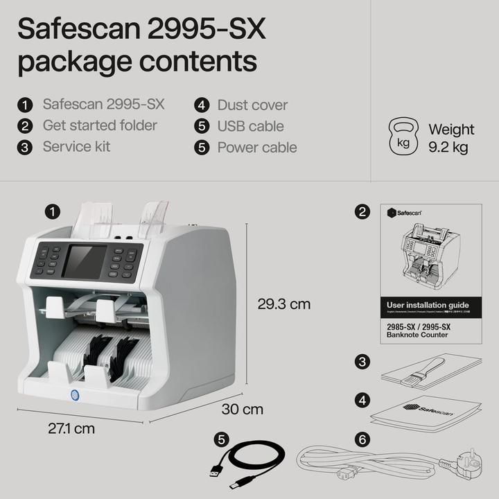 Actual product image Safescan 2995-SX (Bank note counter)