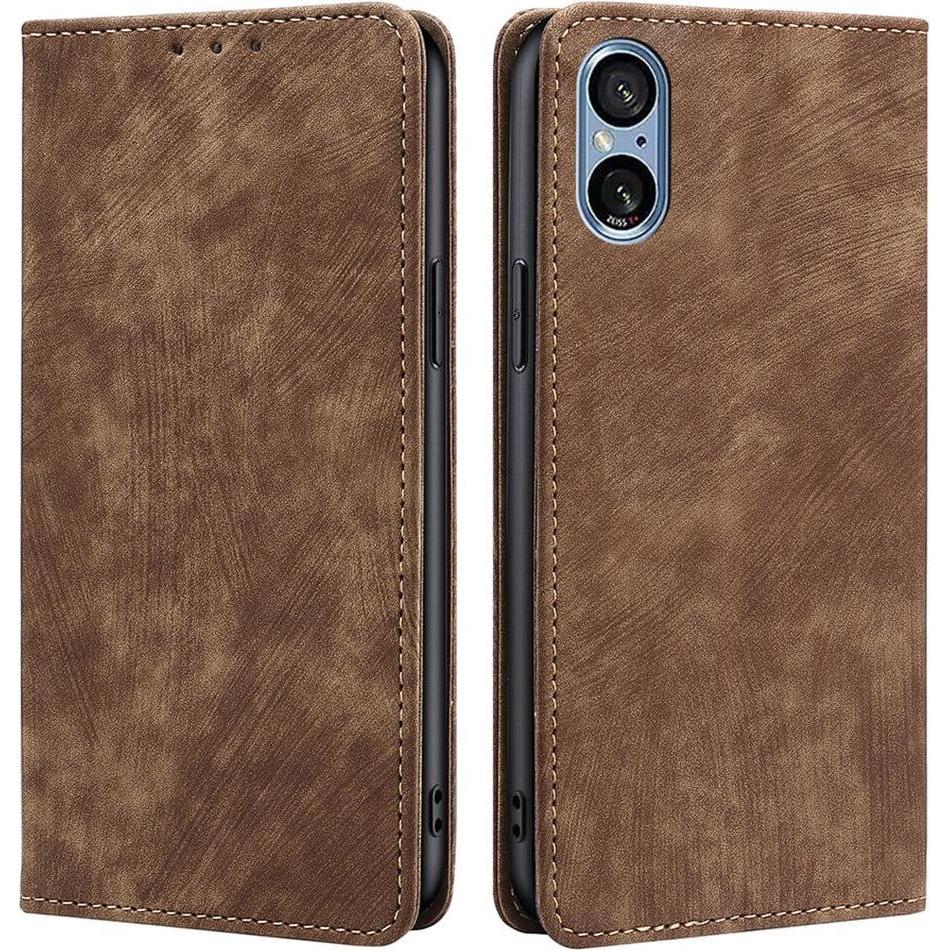 Cover-Discount Sony Xperia 5 V - Hülle mit RFID Blocker braun (Sony Xperia 5 V), Smartphone Hülle, Braun