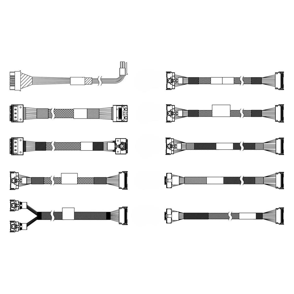Lenovo ISG ThinkSystem SR665 V3 Chassis Front BP1 NVMe Gen5 Cable Option Kit, Server Zubehör