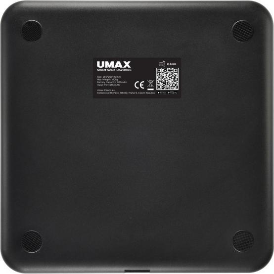 Produktbild UMAX Vonios svarstyklės US20HRC Juodas (180 kg)