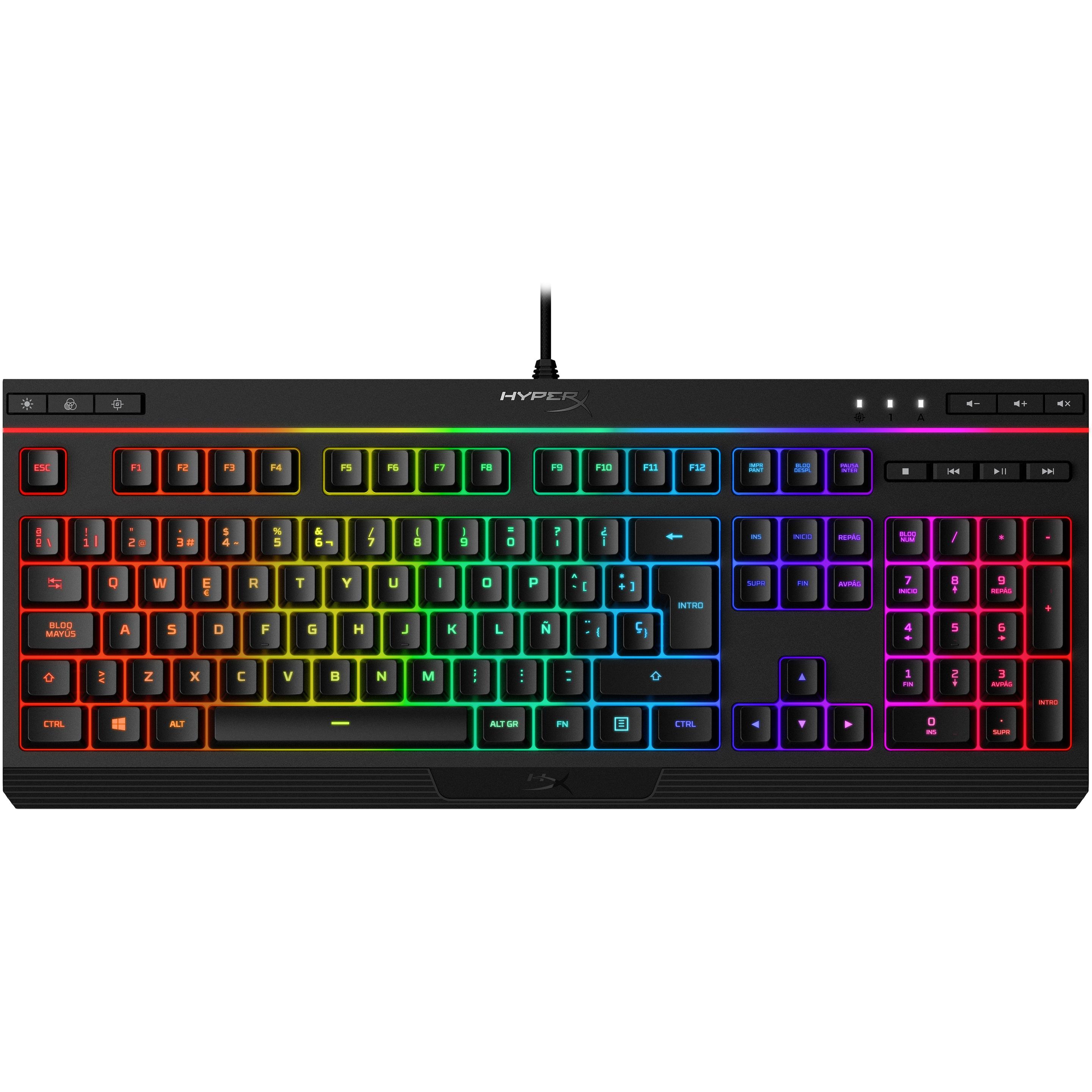 HP HyperX Alloy Core RGB - Gaming Keyboard (ES Layout) (DE, Kabelgebunden), Tastatur, Schwarz