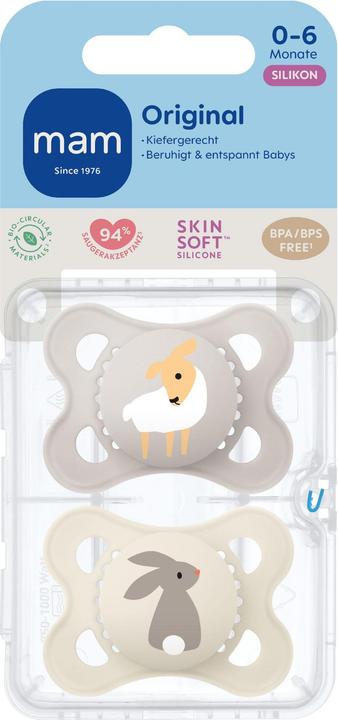 Actual product image MAM Original matt Sil.0-6M S/H 2St (2x, 0 - 6 Months)