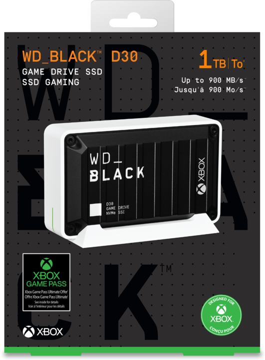 Actual product image WD Black D30 Game Drive SSD for Xbox (1000 GB)