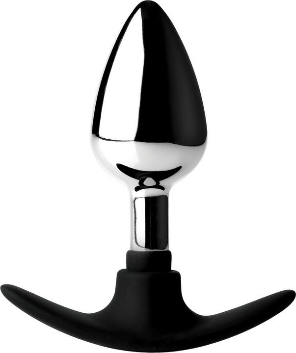 Produktbild Master Series Dark Invader Analplug aus Metall mit Silikon Mittel