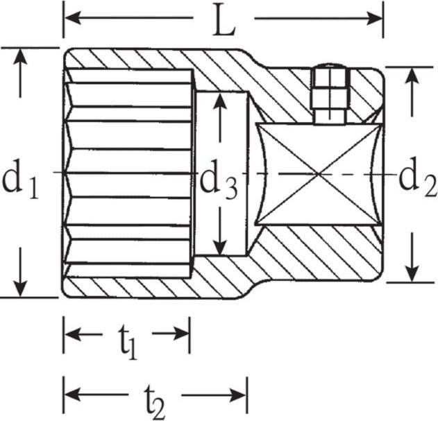 Produktbild Stahlwille 60 Steckschlüsseleinsätze 1 34 mm (34 mm)