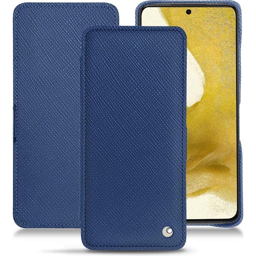Noreve Lederschutzhülle horizontal (Samsung Galaxy S22), Smartphone Hülle, Blau