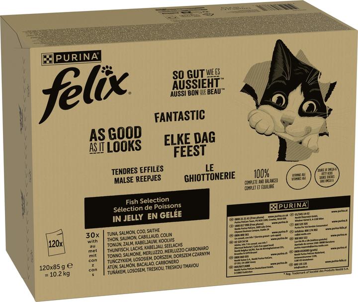 Felix Fish (tuna, salmon, cod, saithe) (Adult, 120 pcs., 10200 g)