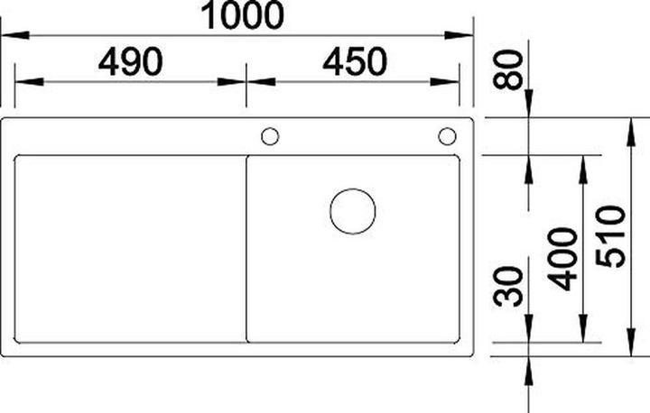 Actual product image Blanco Claron 5 S-IF (Top-mounted sink, 51 cm, 51 cm)