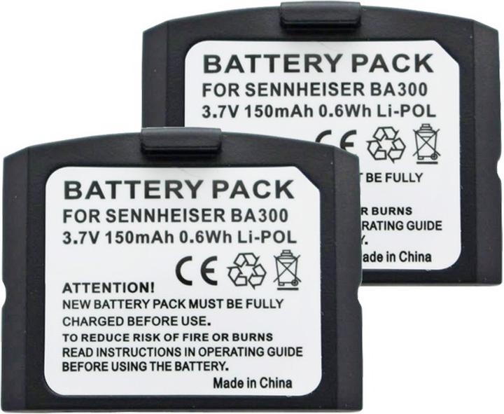 Produktbild Sennheiser Akku 2er Set Akku passend für BA300, 500898, IS 410 (2 Stk., Gerätespezifisch, 140 mAh)