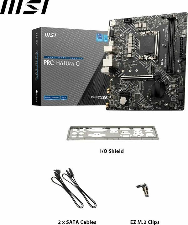 Image du produit MSI PRO H610M-G (LGA 1700, Intel H610, mATX)