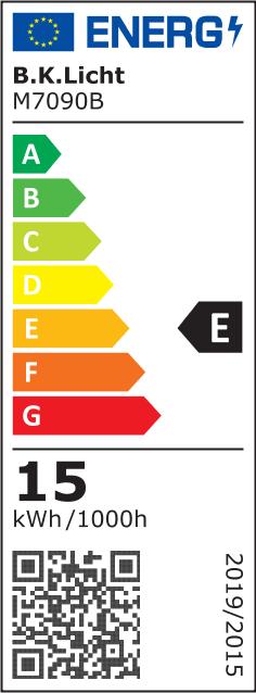 Label énergétique B.K.Licht Panneau LED RGB/W ultraplat,noir, 1xLED/15W (1850 lm)