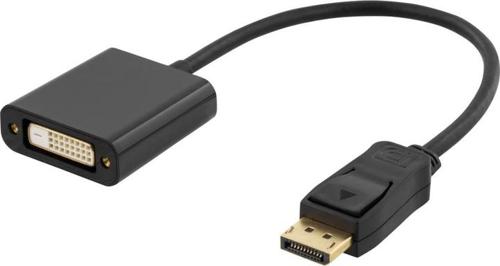 Deltaco DP-DVI14-K video cable adapter DisplayPort DVI-I Black (DVI, 20 cm)